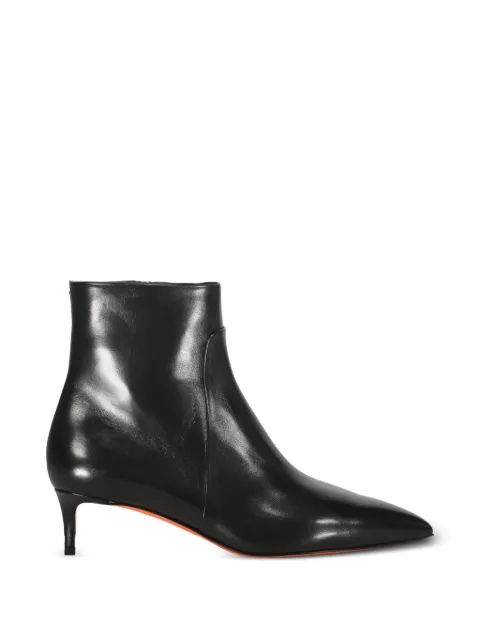 Santoni pointed-toe leather ankle boots