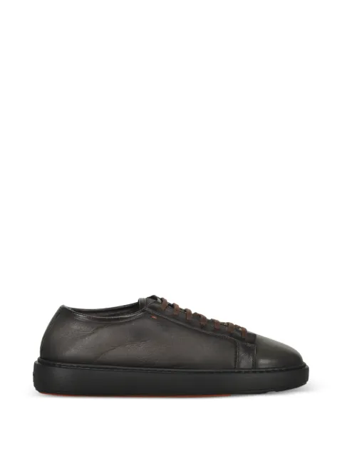 Santoni leather low-top sneakers