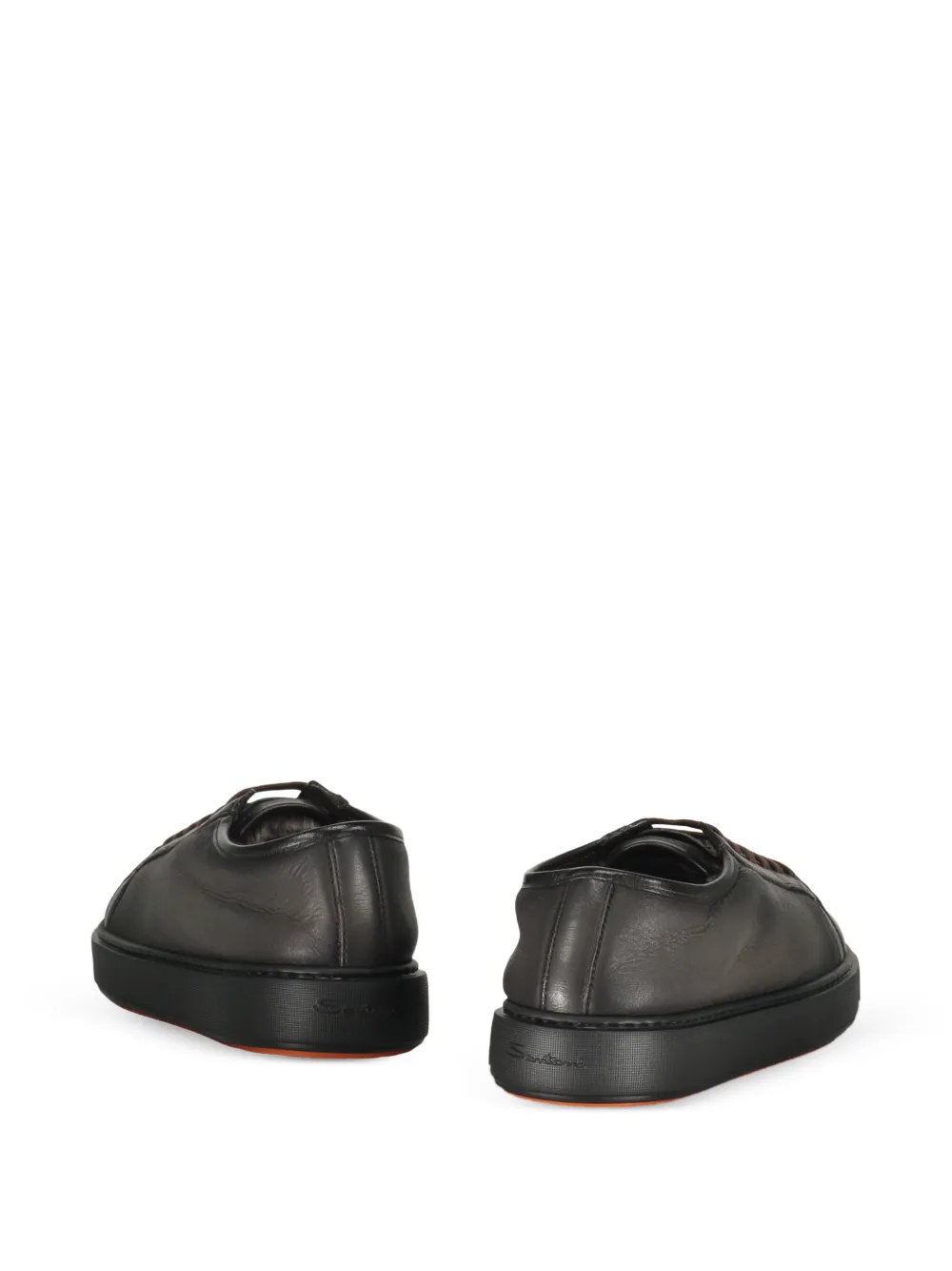 Santoni Leren sneakers Bruin