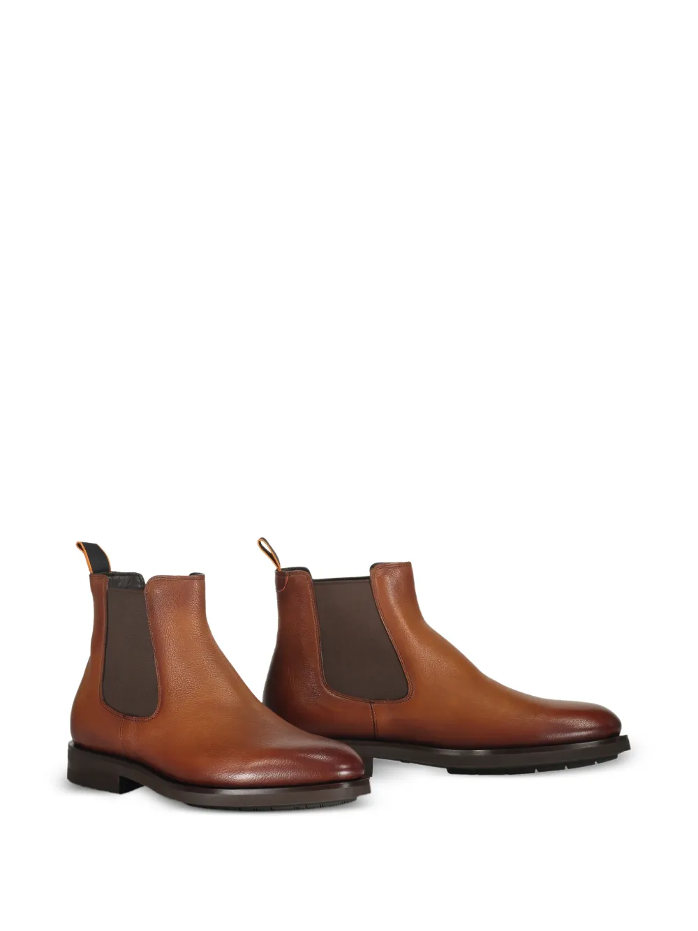 Santoni elasticated-side chelsea boots Bruin