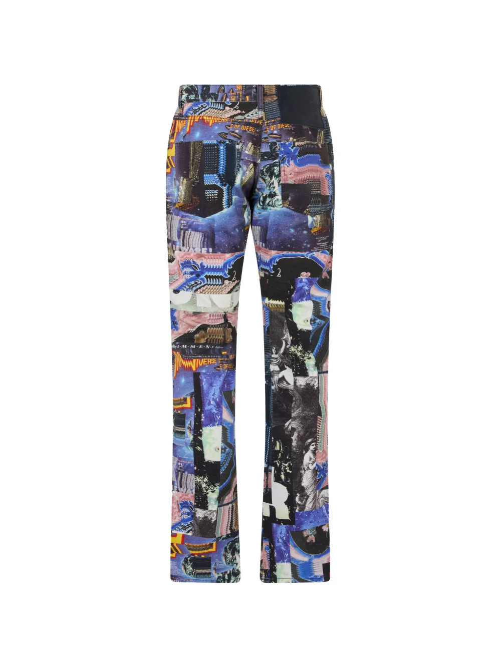 Diesel Broek met print Blauw