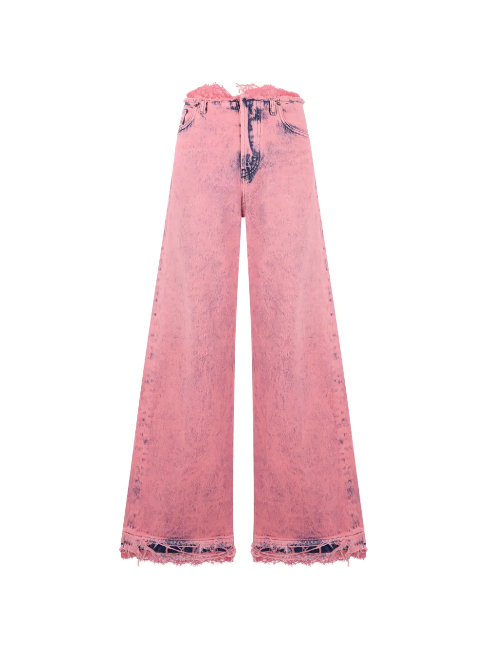 Diesel frayed-edge acid-wash jeans - Rosa
