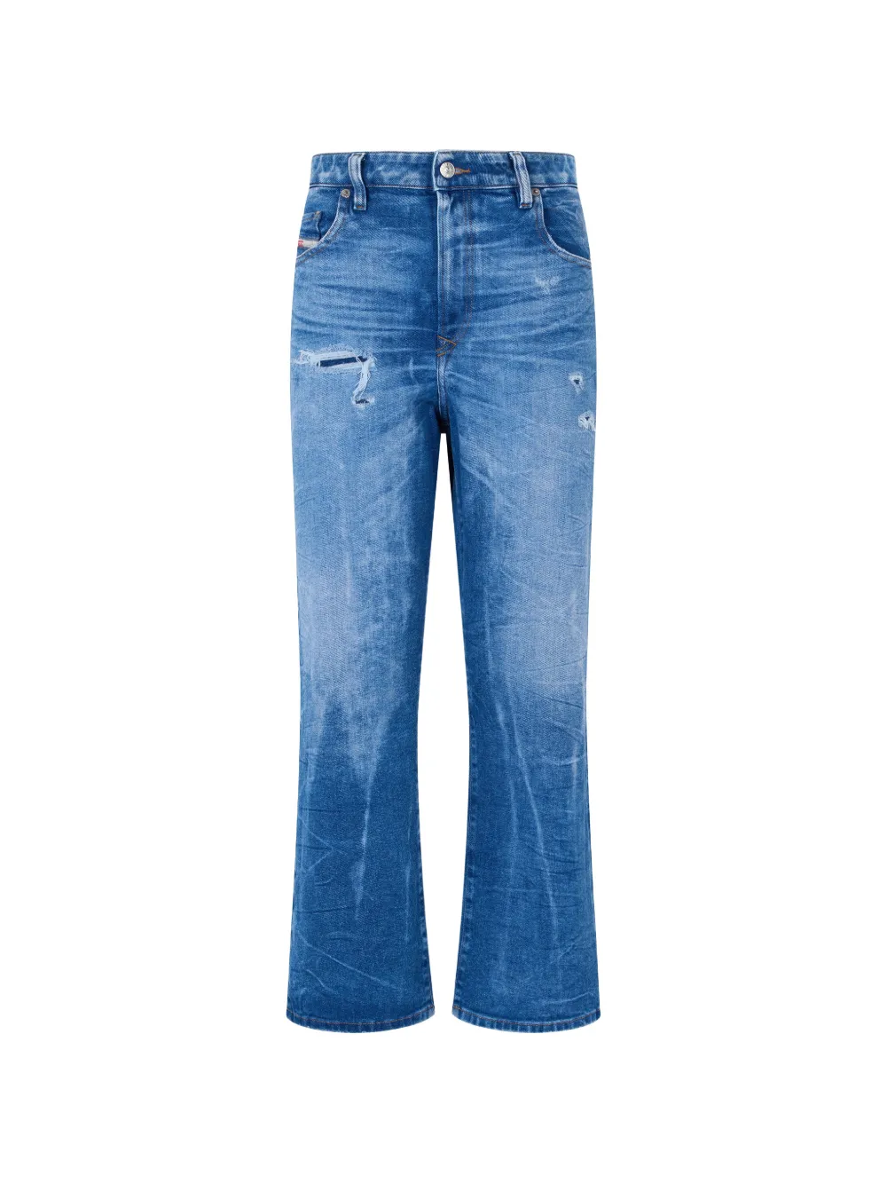 Diesel distressed flared-leg jeans - Blau