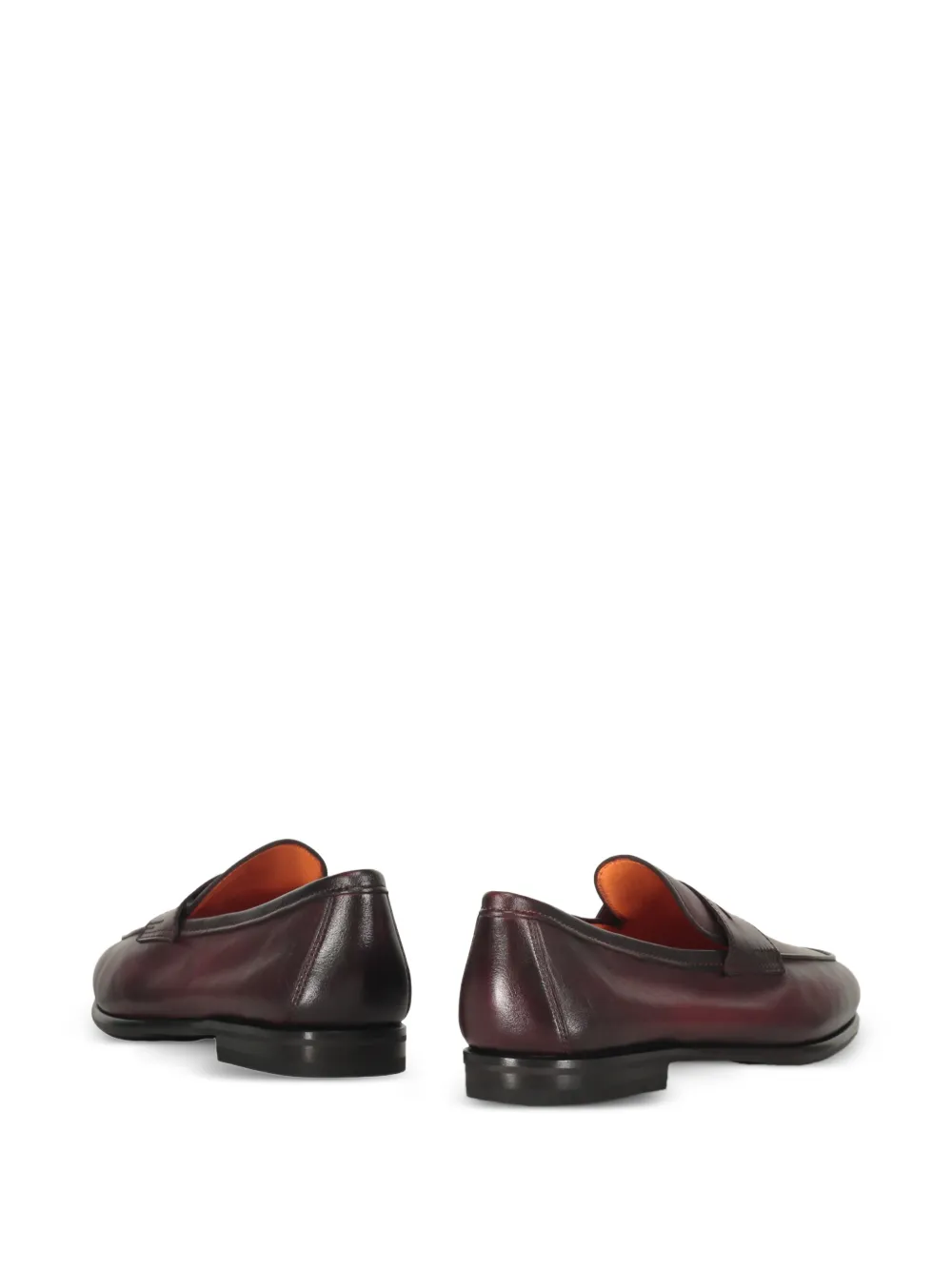 Santoni leather loafers Rood