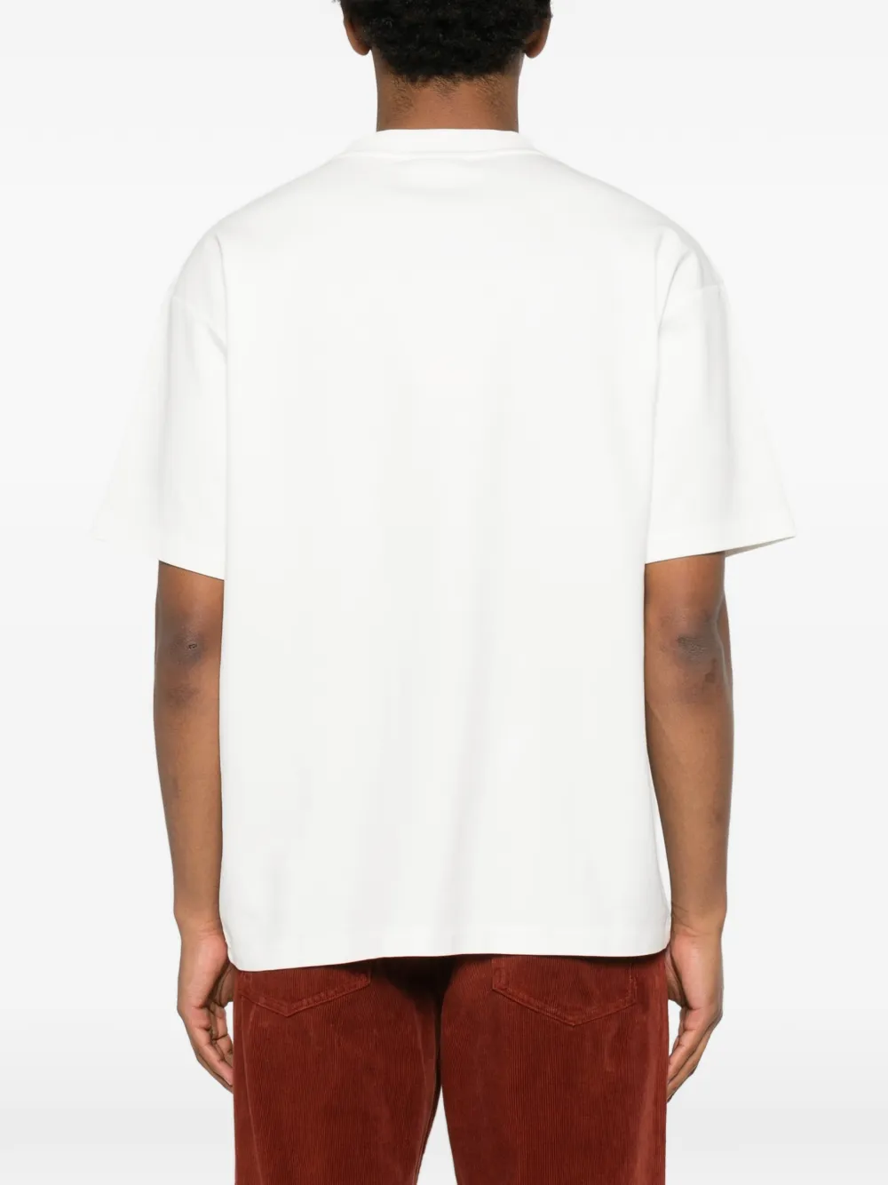 Drôle De Monsieur Katoenen T-shirt met grafische print Beige