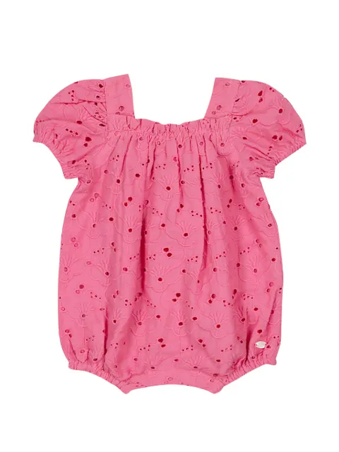 Tartine Et Chocolat broderie-anglaise puff-sleeve jumpsuit short