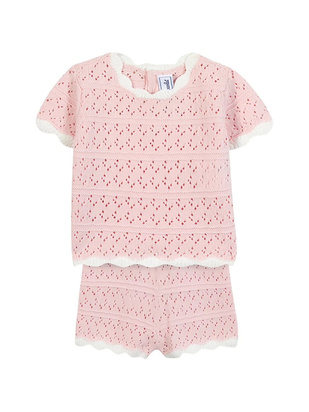 Tartine Et Chocolat scalloped-edge short set - Rosa