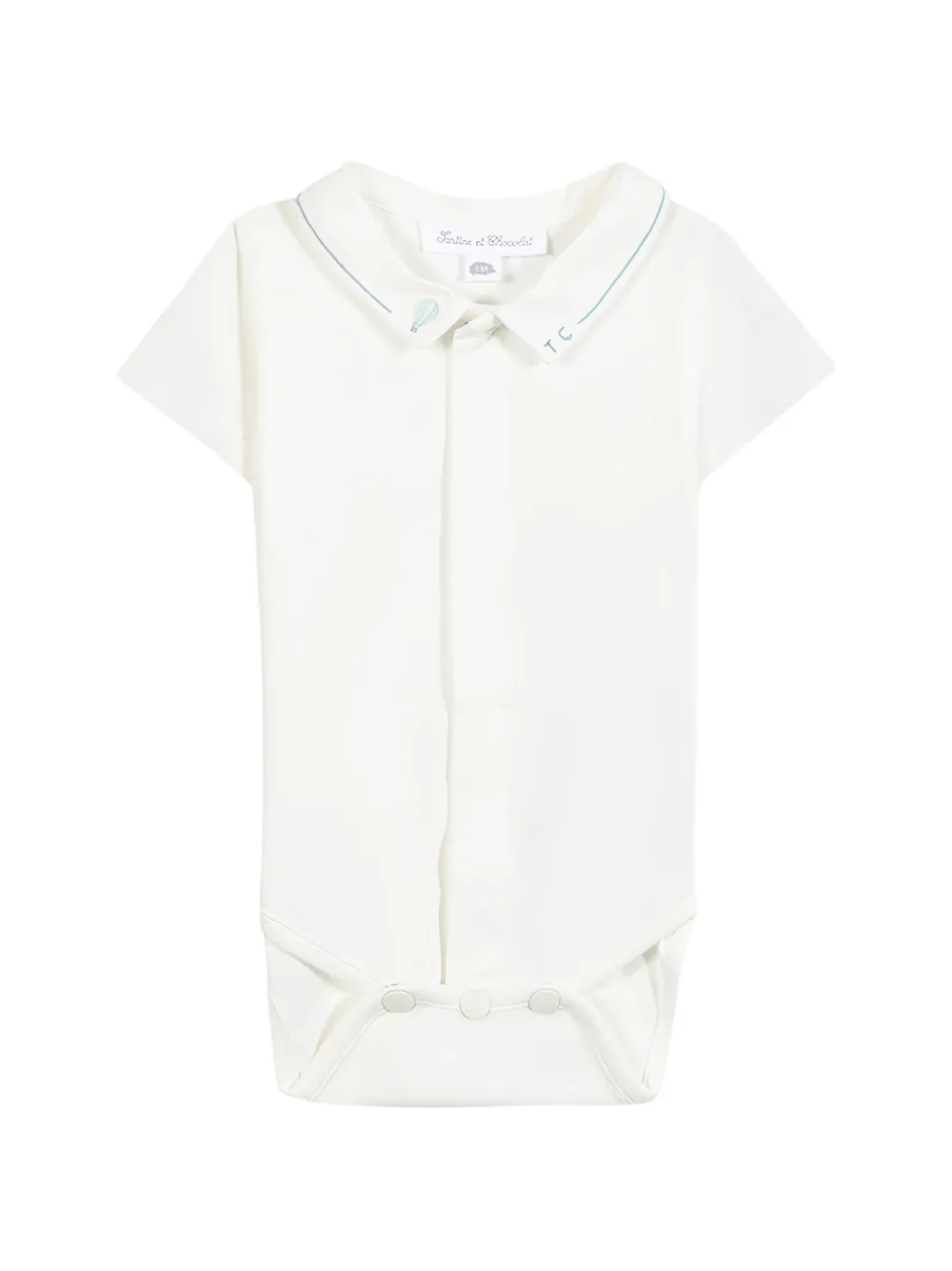 Tartine Et Chocolat embroidered-collar bodysuit - Bianco