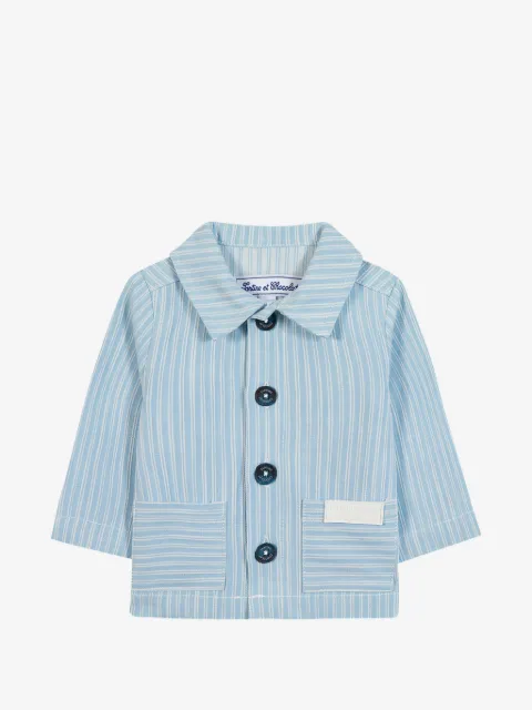 Tartine Et Chocolat vertical-stripe patch-pocket jacket