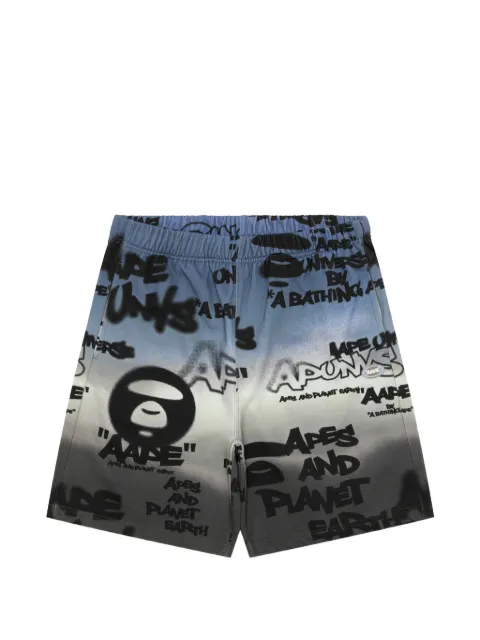 AAPE BY *A BATHING APE® Aapeunvs graffiti-print shorts 