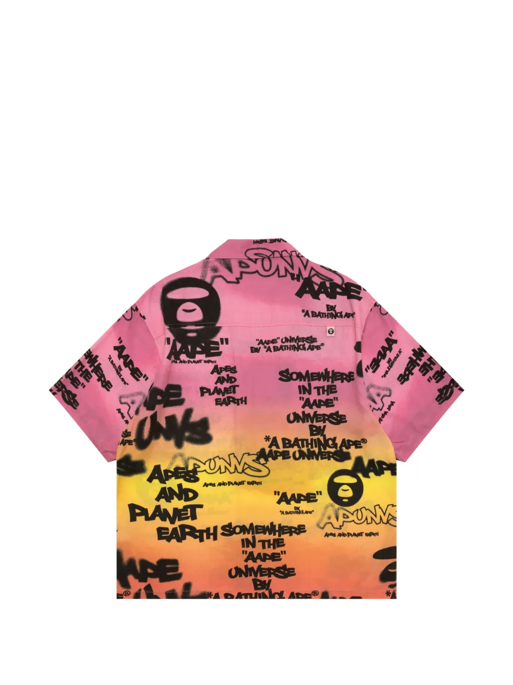 AAPE BY *A BATHING APE Aapeunvs overhemd met graffiti-print Roze