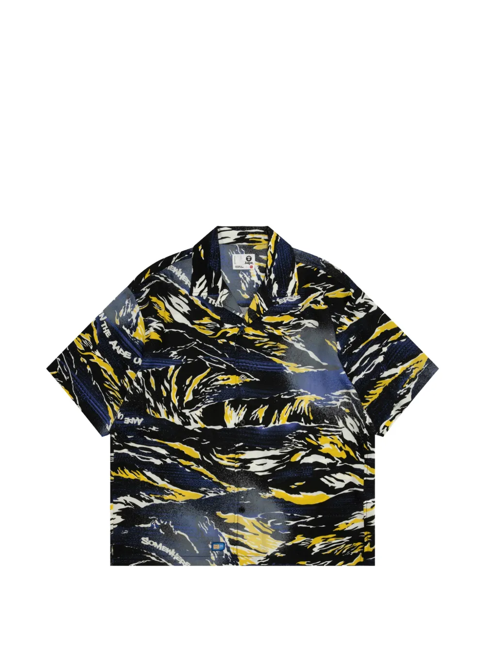 AAPE BY *A BATHING APE® printed short-sleeved shirt - Blau
