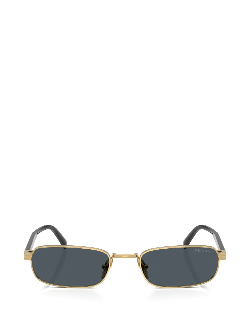 Prada Eyewear metal plaque rectangle-frame sunglasses - Gold