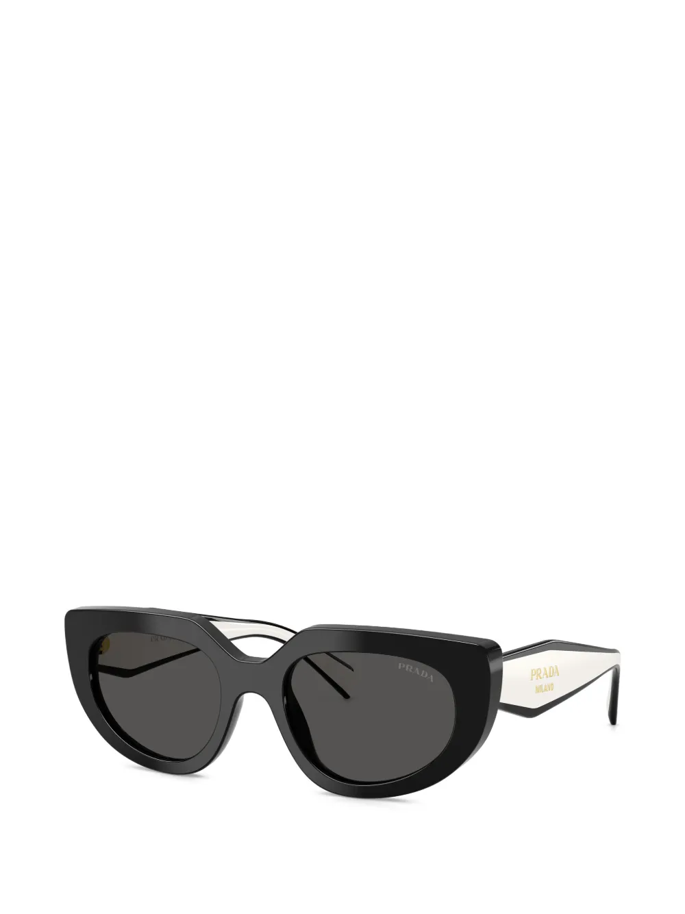 Prada Eyewear Zonnebril met geometrisch montuur Wit