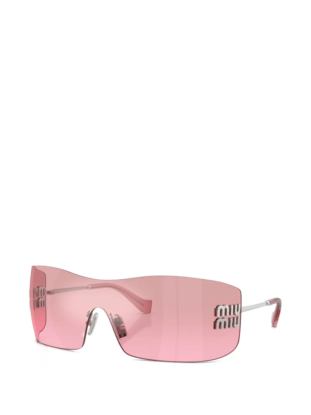 Miu Miu Eyewear Aube logo-plaque rectangle sunglasses - Rosa