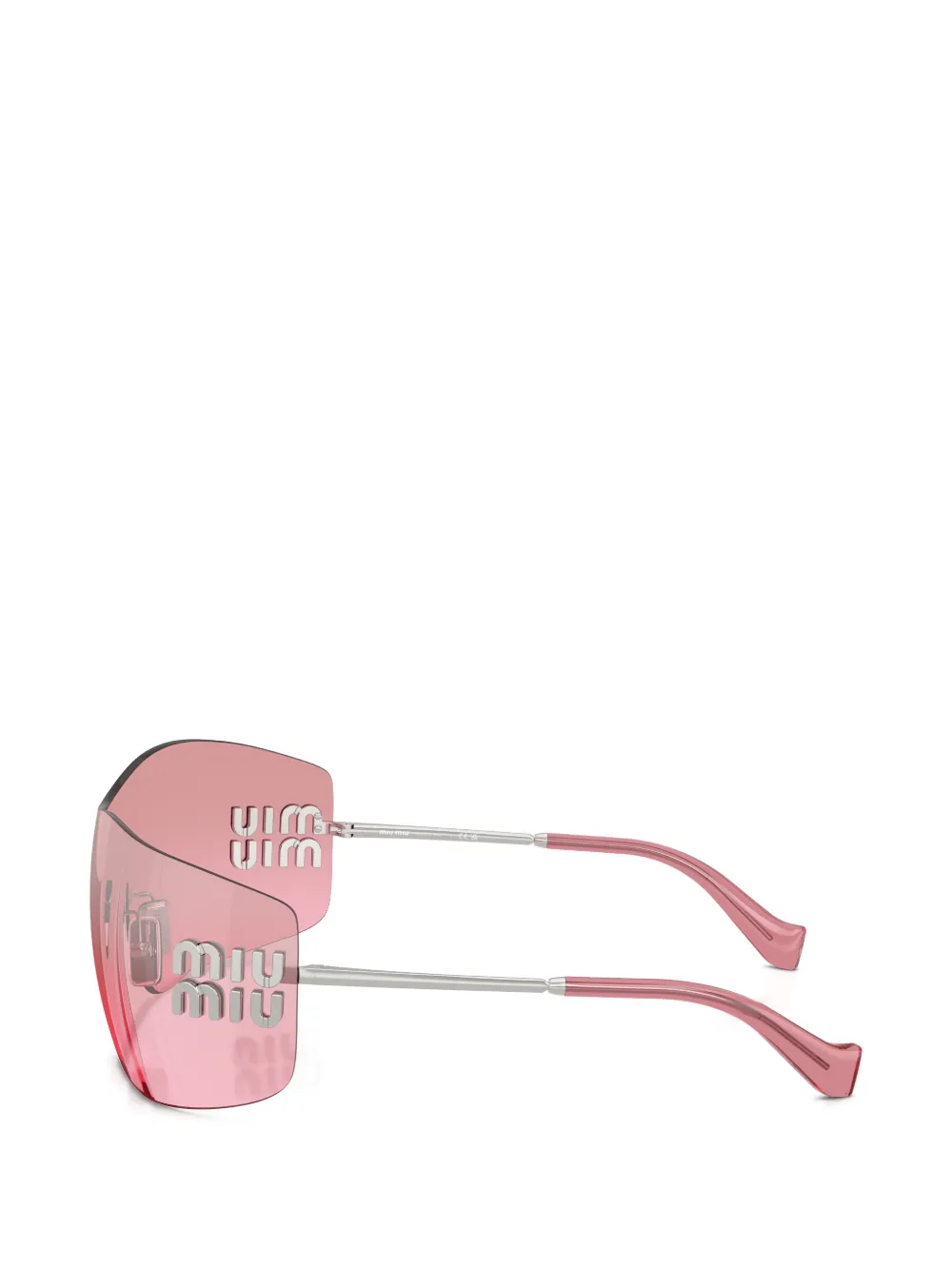 Miu Eyewear Aube zonnebril met rechthoekig montuur en logoplakkaat Roze