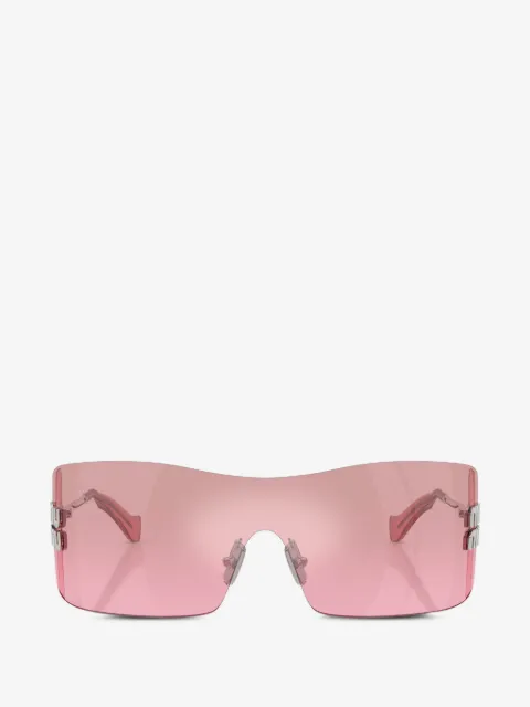 Miu Miu logo-plaque rimless sunglasses