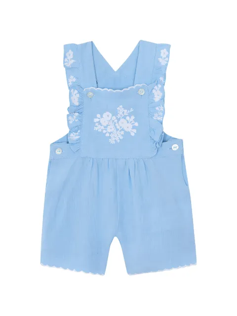 Tartine Et Chocolat floral-embroidered ruffled jumpsuit