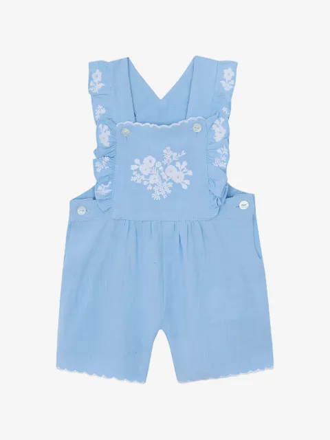 Tartine Et Chocolat floral-embroidered ruffled jumpsuit