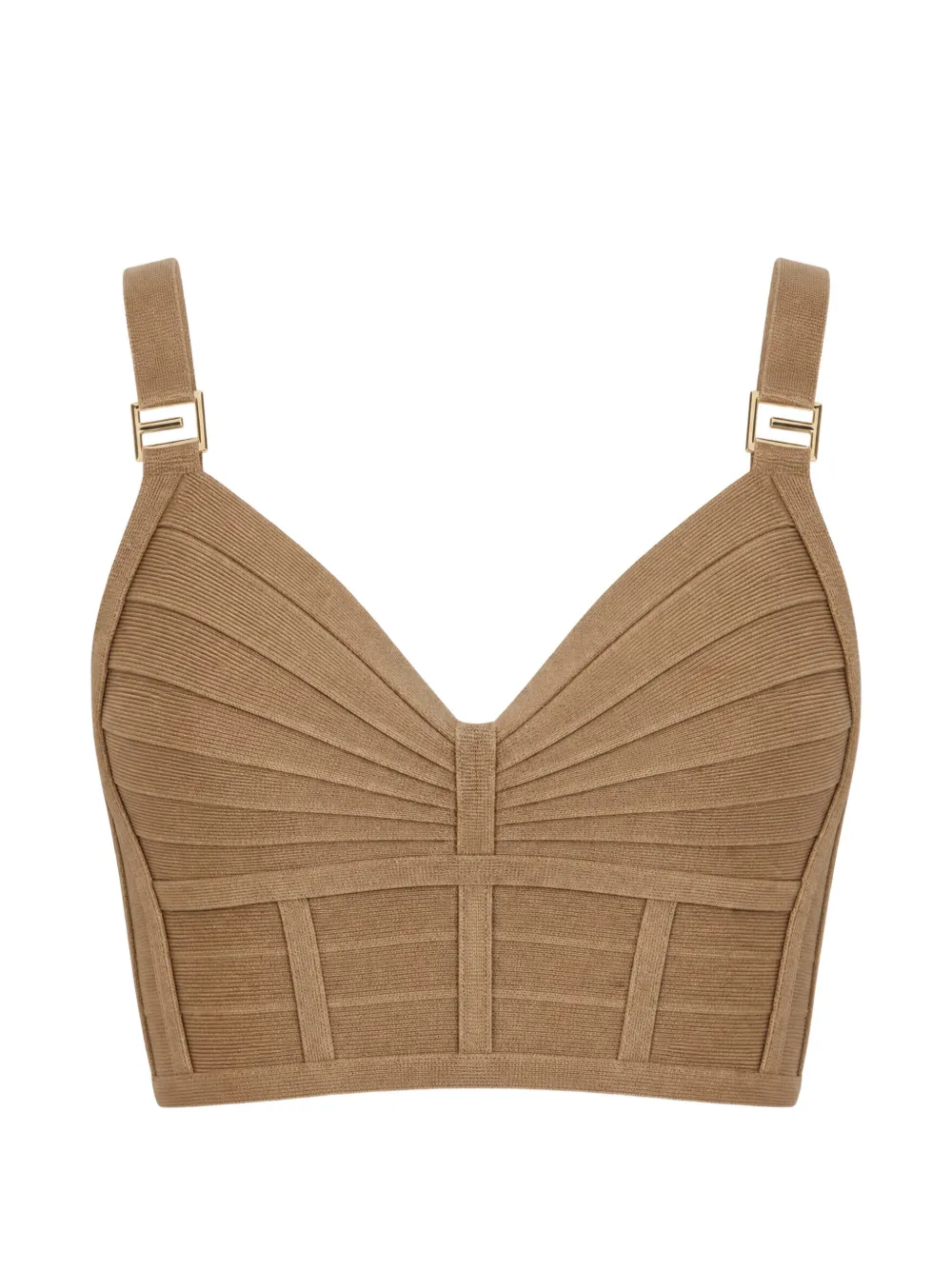 Elisabetta Franchi logo-plaque panelled top - Toni neutri