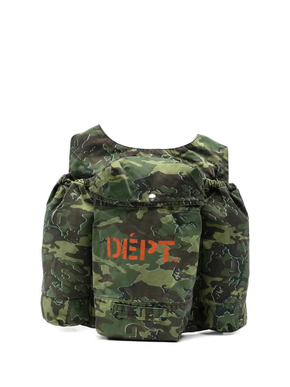 GALLERY DEPT. camouflage-print vest-style backpack - Verde