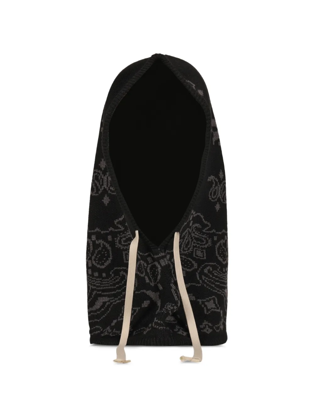 JUN/NAKAYAMA Passamontagna con stampa paisley - Nero