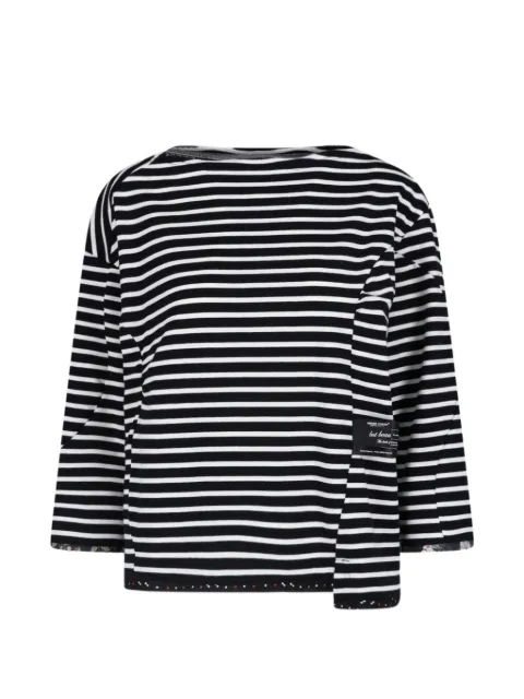 Undercover striped asymmetric long-sleeve T-shirt
