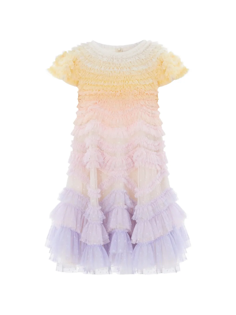 NEEDLE & THREAD KIDS ruffled tulle dress - Rosa