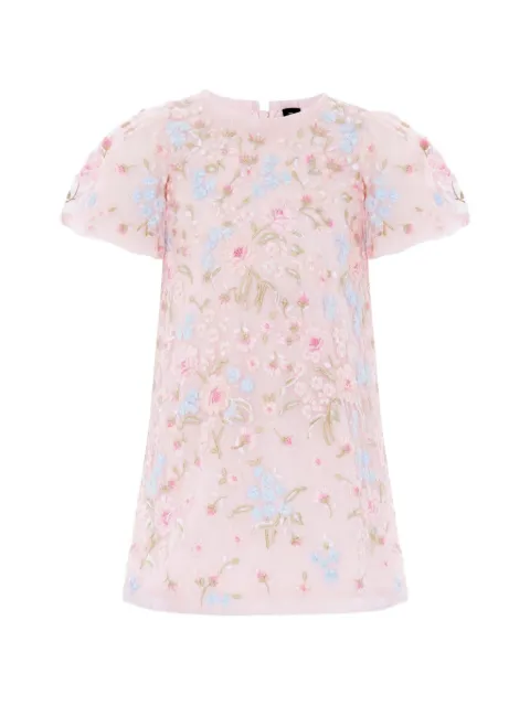 NEEDLE & THREAD KIDS vestido con bordado floral