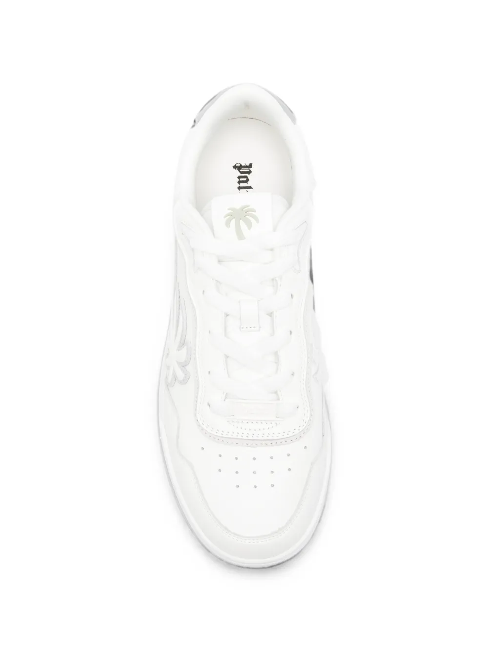 Palm Angels lace-up leather sneakers Wit