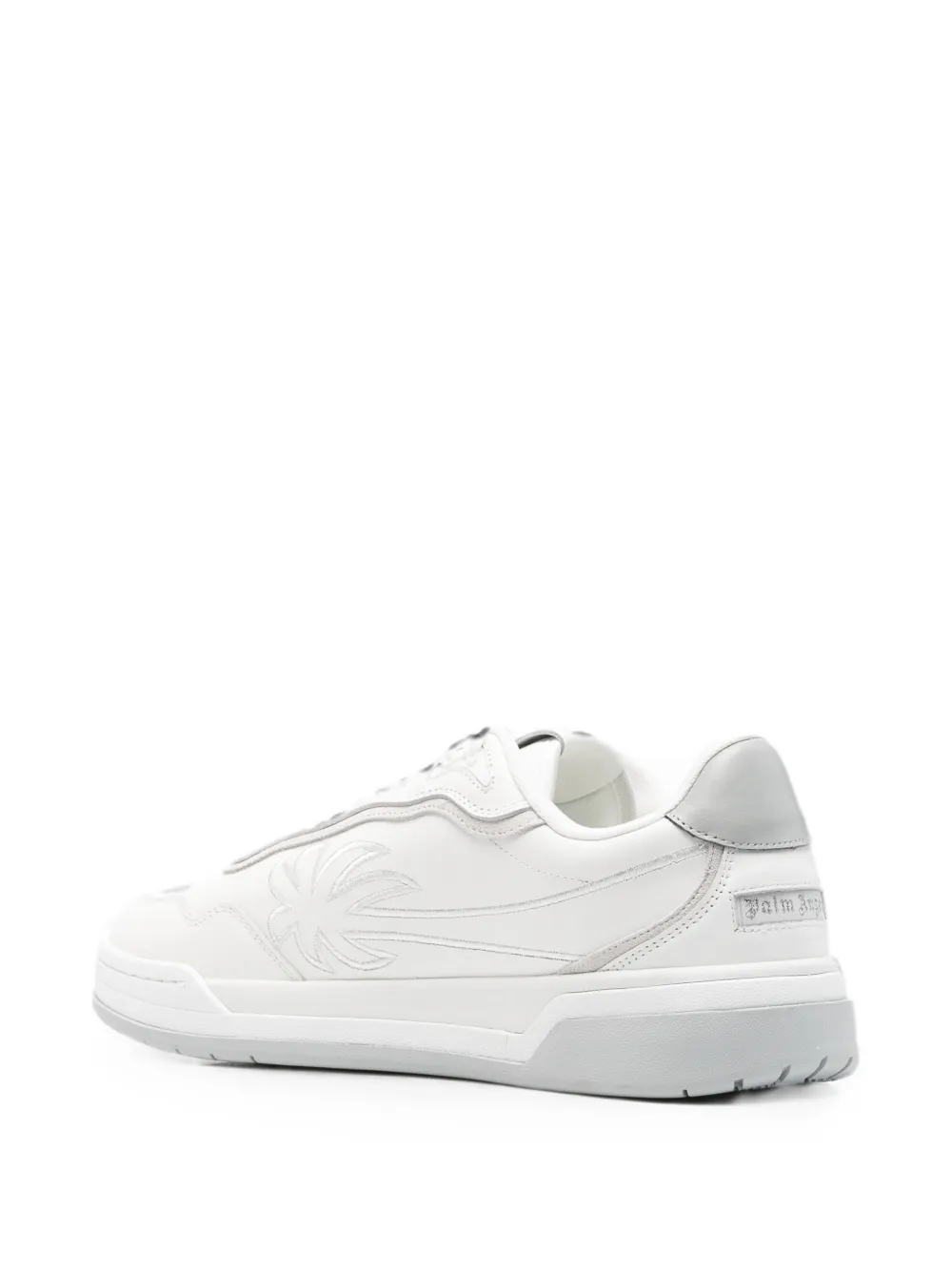 Palm Angels lace-up leather sneakers Wit
