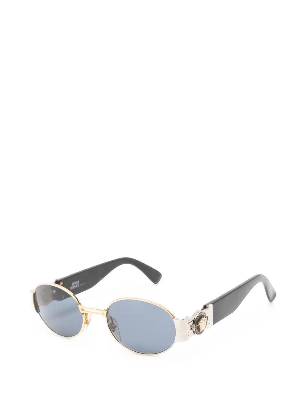 Versace Pre-Owned Zonnebril met ovalen montuur Zilver