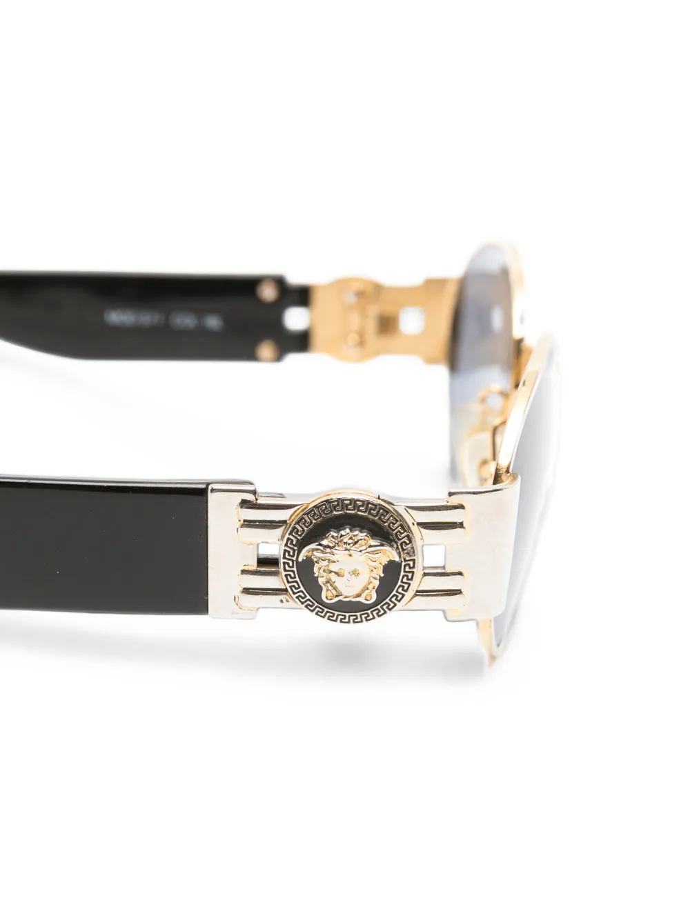 Versace Pre-Owned Zonnebril met ovalen montuur Zilver