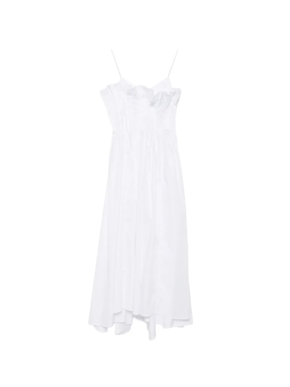 Marques'Almeida pleated-design midi dress - Bianco