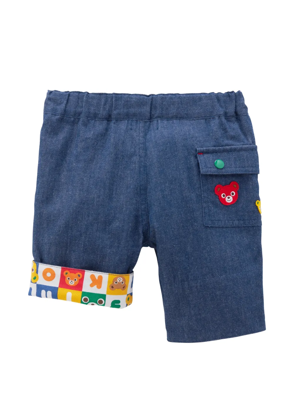 Miki House Broek met logopatch Blauw
