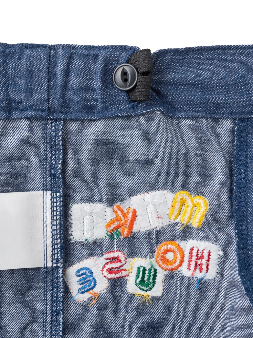 Miki House Broek met logopatch Blauw