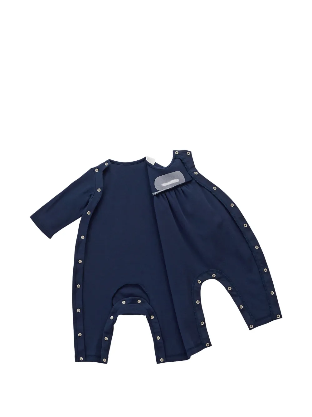 Miki House Overall met Peter Pan kraag en borduurwerk Blauw