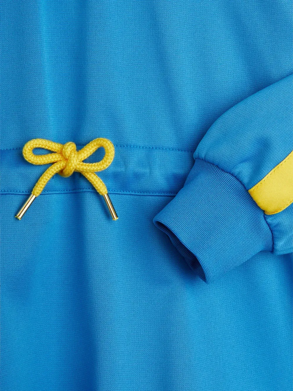 Mini Rodini Jurk met trekkoord en zijstreep Blauw