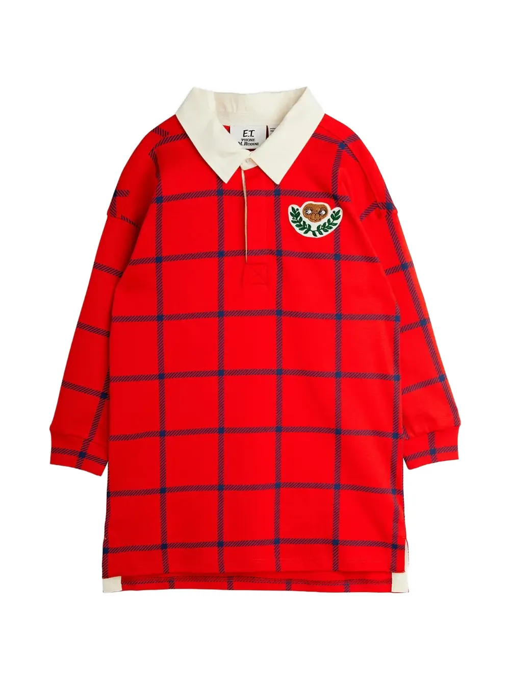 Mini Rodini robe E.T. à carreaux et patch - Rouge Mini Rodini robe E.T. à carreaux et patch - Rouge