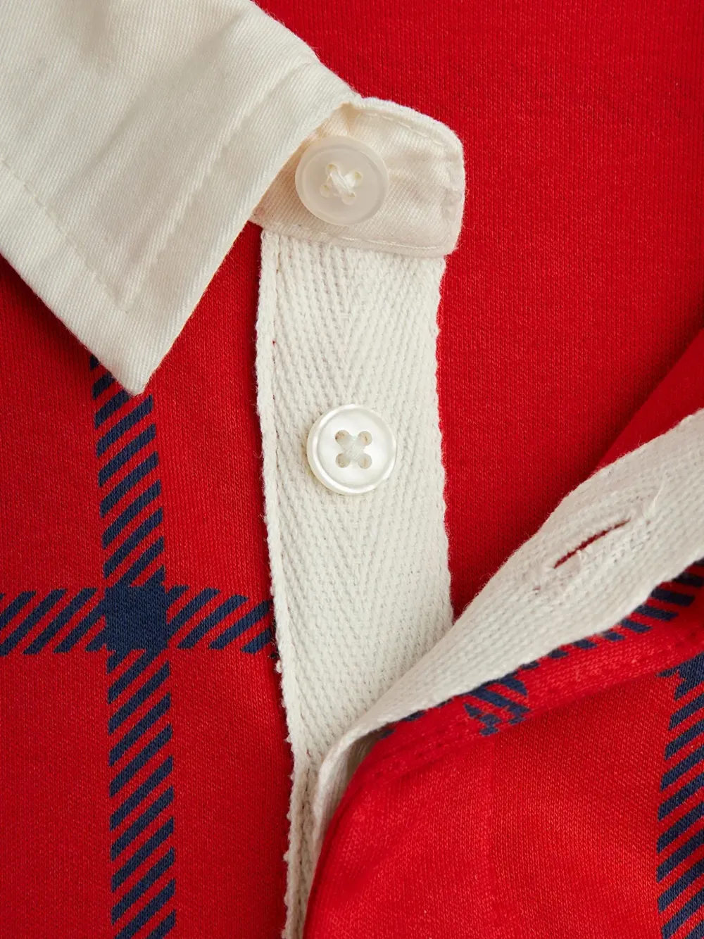 Mini Rodini E.T. patch check-pattern dress Rood