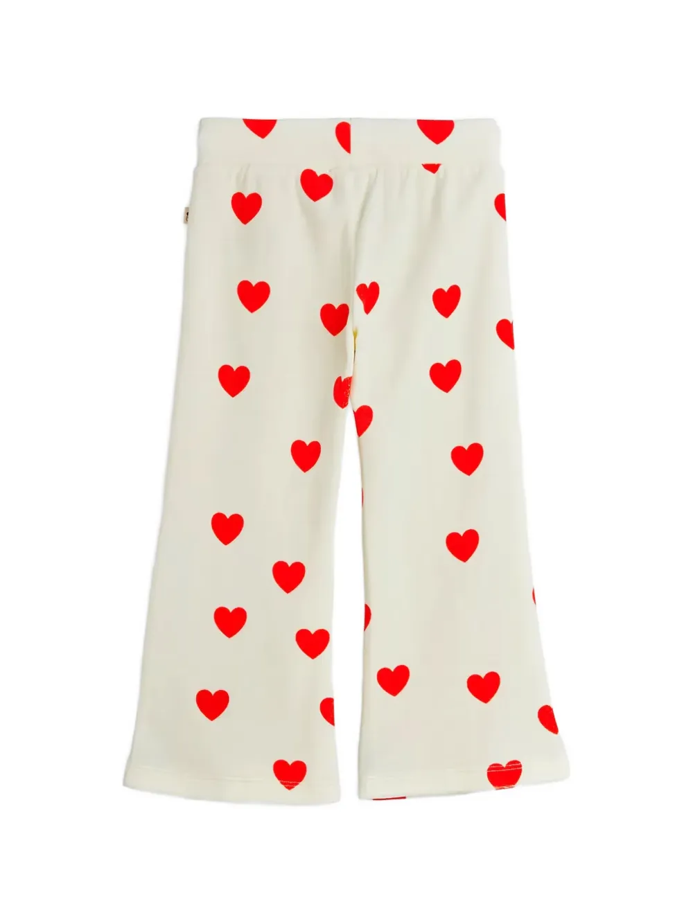 Mini Rodini heart-print flared trousers Wit