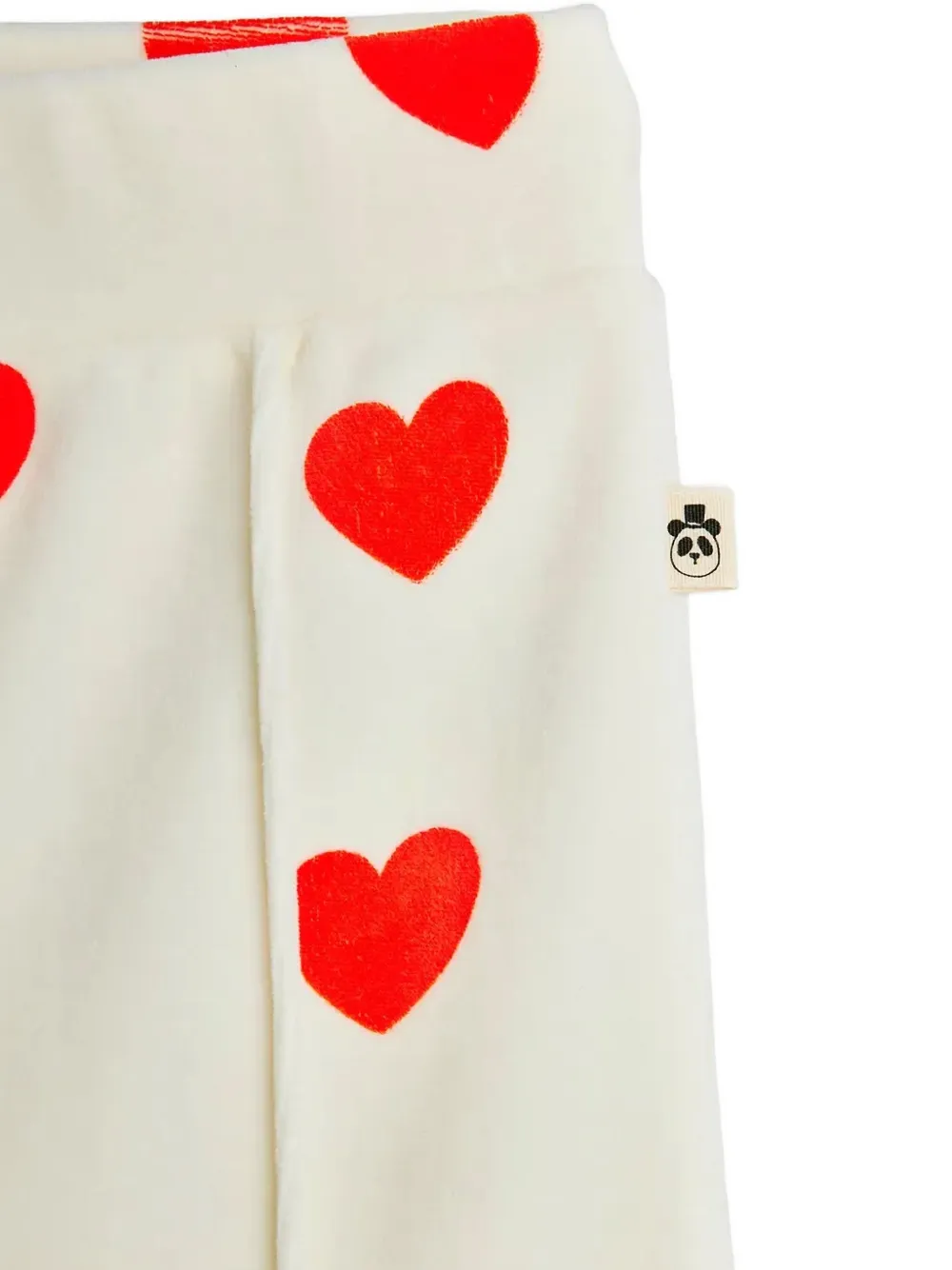 Mini Rodini heart-print flared trousers Wit