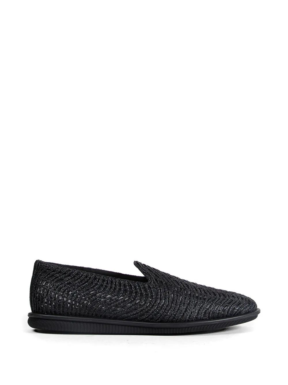 Giorgio Armani Cornely-embroidery loafers Zwart
