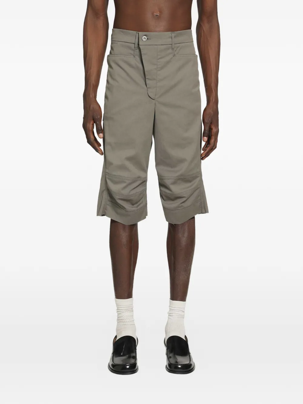 BRYAN JIMENÈZ cotton bermuda shorts - Grey