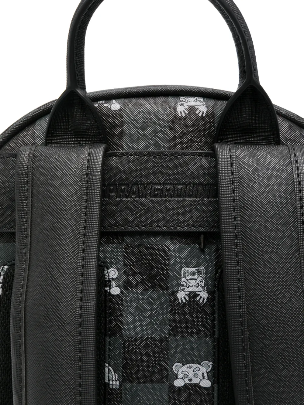 Sprayground Shark Mouth geruite rugzak Grijs