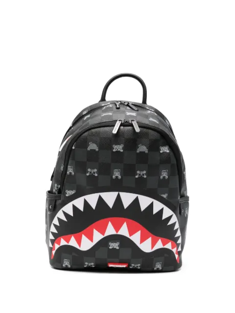 Sprayground shark-mouth checkered backpack