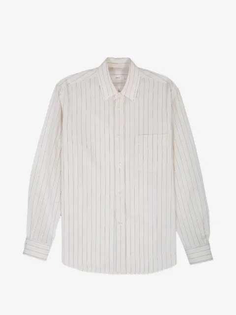 Grifoni camisa con motivo de rayas y con bolsillo en el pecho