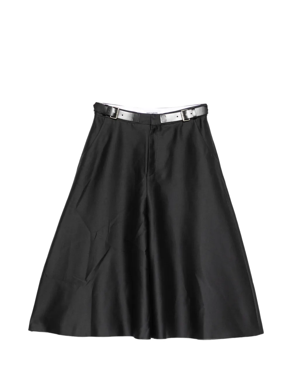 Dice Kayek belted wide-leg culotte trousers - Nero