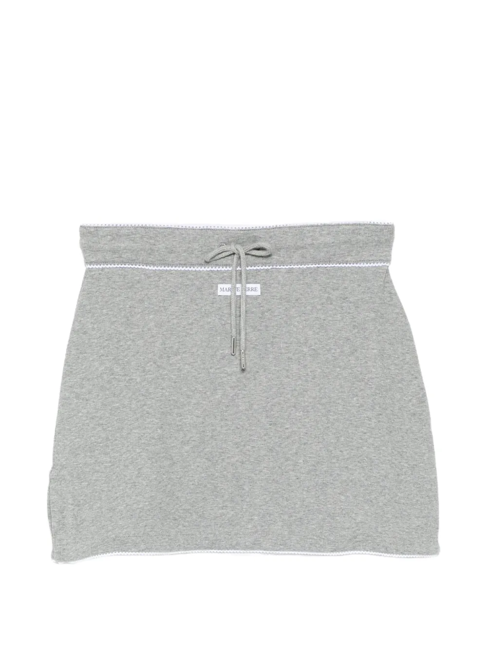 Marine Serre drawstring-waist jersey skirt - Grau
