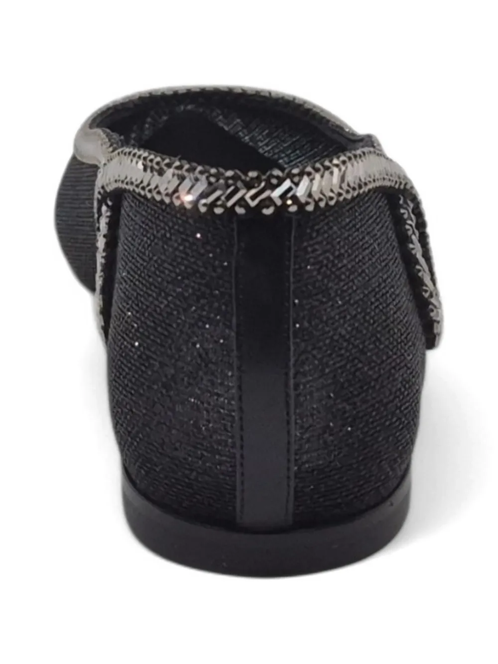 Casadei Josephine ballerina's met puntige neus en ketting afwerking Zwart